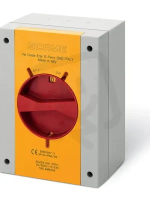 Nejlepší Cena Průmyslový spínač ISOLATOR plastový 160A 3P IP55 emergency SCAME 590.EM16003