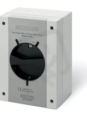 Oblíbený Průmyslový spínač ISOLATOR plastový 63A 3P IP65 standard SCAME 590.GE6303