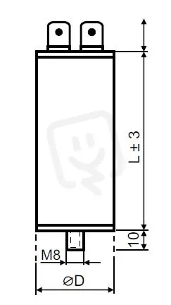 Motorový kondenzátor 35uF 40x96mm faston patní šroub M8 MPB0350041 Nízká Cena