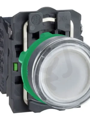 Schneider xB5AW31M5 Ovládač stiskací prosvětlený,lícující,1 Z+1V,230...240V-bílý Novinka