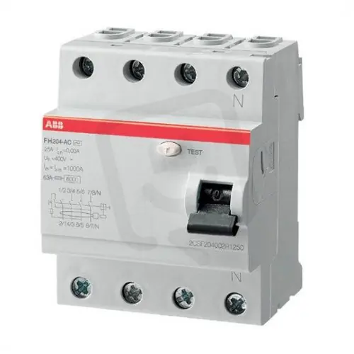 ABB FH204 AC-40/0,03 4pólový proudový chránič 40A 30mA HOME Zlevněný