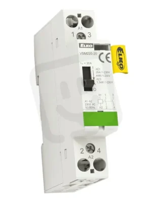 Dokud Zásoby Vydrží Instalační stykač s manuálním ovládáním 2x20A VSM220-11 230V AC ELKO EP