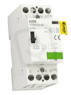 Nízká Cena Instalační stykač s manuálním ovládáním 4x25A VSM425-40 230V AC ELKO EP