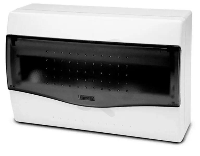 Koupit Online Rozvodnice NUOVA 3612 IP40 12mod. na omítku průhl. dveře 195x284x100mm FAMATEL