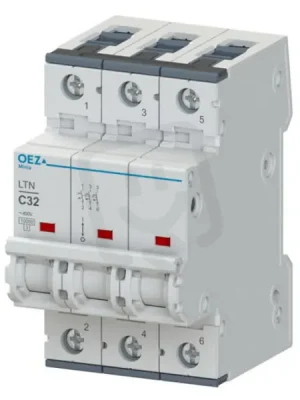 Víkendová Akce LTN-2B-3 Jistič In 2A,Ue AC 230/400V/DC 216V, ch.B, 3pól, 10 kA OEZ 46641