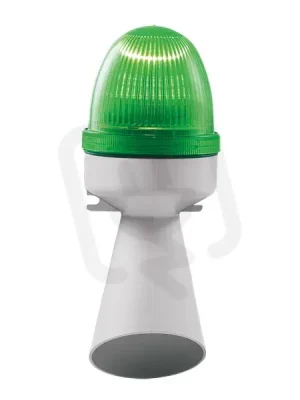 Bezpečná Platba Houkačka s optickou signalizací SLEMF 240V AC IP43 95 dB zelená trvalý tón/svit