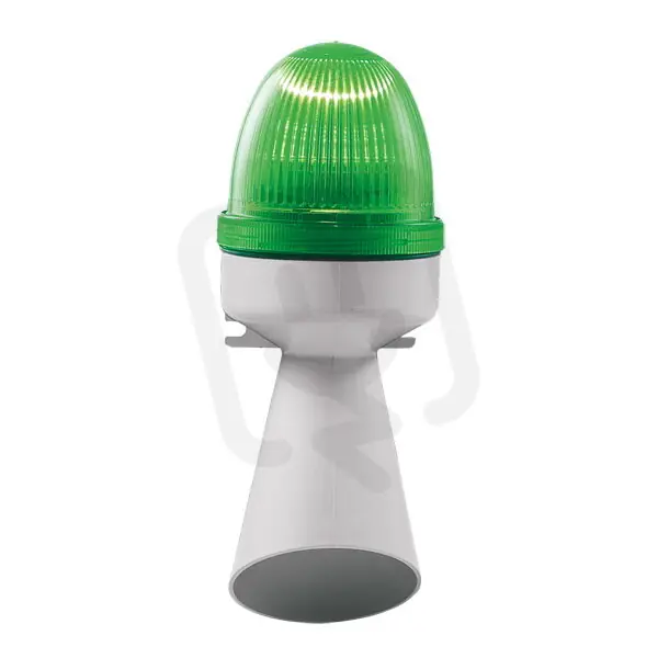 Bezpečná Platba Houkačka s optickou signalizací SLEMF 240V AC IP43 95 dB zelená trvalý tón/svit
