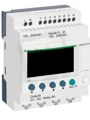 Nová Kolekce Schneider SR2B121FU ZL COMPACT 100-240VAC s hod 8DI/4RO