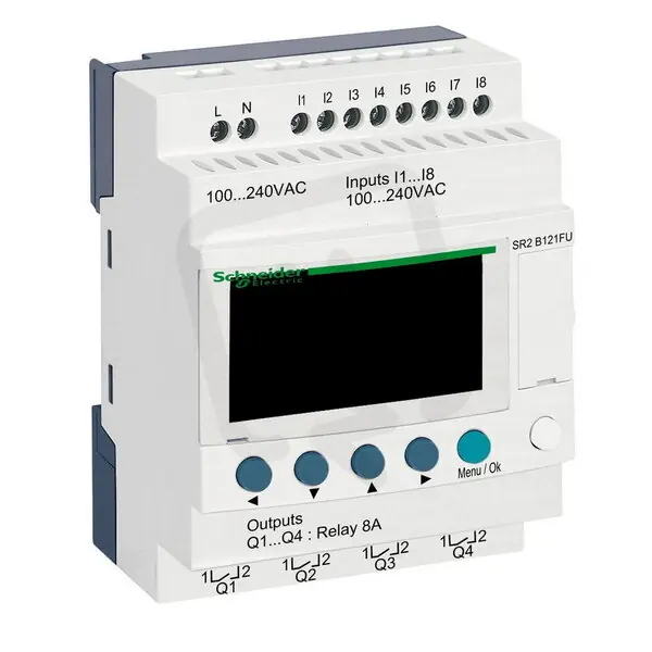 Nová Kolekce Schneider SR2B121FU ZL COMPACT 100-240VAC s hod 8DI/4RO