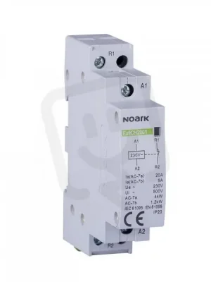 Instalační relé NOARK 102401 EX9CH20 20 A, ovl. 24 V, 1 NC + 1 NO kontakty Značkový