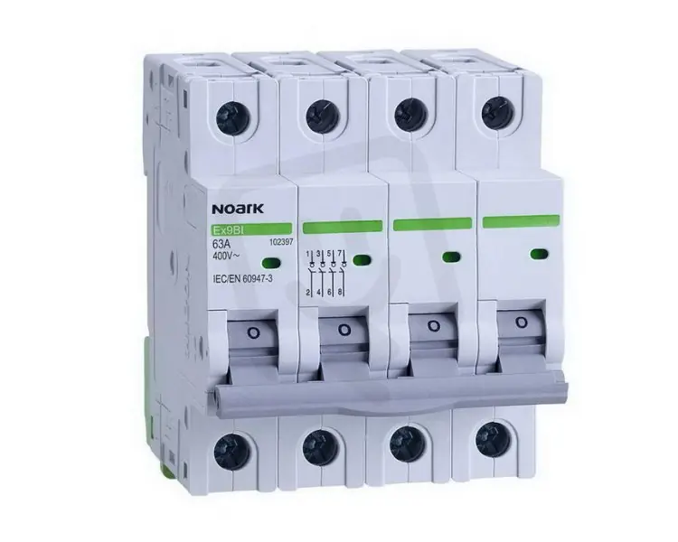Instalační vypínač NOARK 102395 EX9BI šířka 4 moduly, 4pól, 32A Výhodná Nabídka