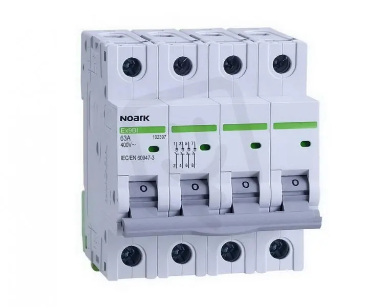 Instalační vypínač NOARK 102397 EX9BI šířka 4 moduly, 4pól, 63A Nejprodávanější