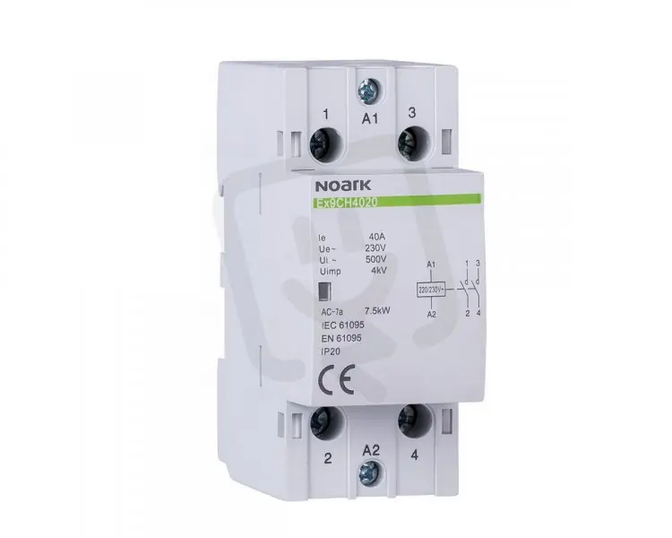 Instalační stykač NOARK 102425 EX9CH63 63 A ovl. 220/230 V 1NC+1NO Akční Nabídka
