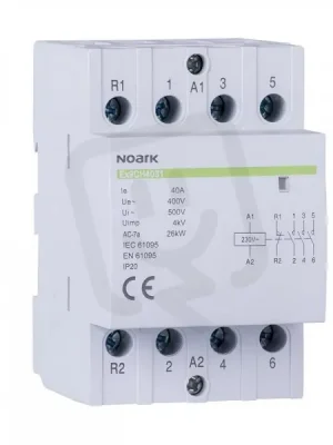 Instalační stykač NOARK 102426 EX9CH63 63 A, ovl. 24 V, 4 NO kontakty Must-Have