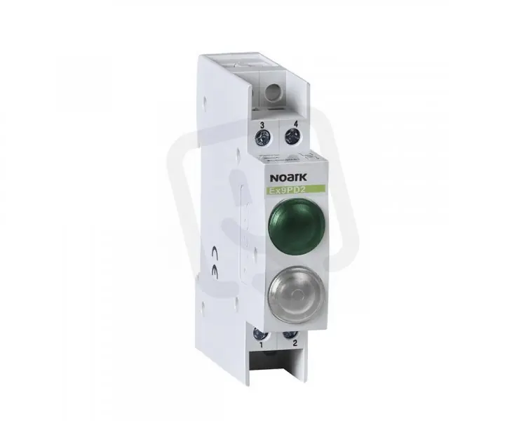 Časově Omezené Světelné návěstí NOARK 102476 EX9PD2GW 24V AC/DC, 1 zelená LED a 1 bílá LED