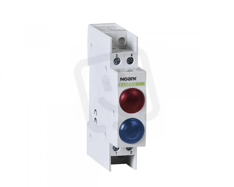 Světelné návěstí NOARK 102490 EX9PD2RB 12V AC/DC 1 červená LED a 1 modrá LED Nová Kolekce