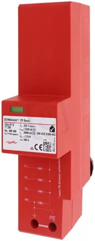 Kombinovaný svodič Typ1+2 DEHNshield ZP Basic Typ 1+2 pro 3fáz TT-a TN-S-Sítě Cenový Hit