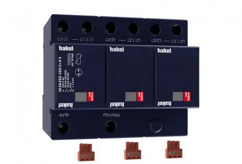 Svodič impulzních proudů a rázového přepětí HLSA25G-255/3+0 S SPD typ 1+2+3 Akce
