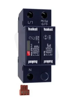 Super Cena Svodič rázového přepětí HSA-275/1+1 S SPD typ 2+3 HAKEL 24521