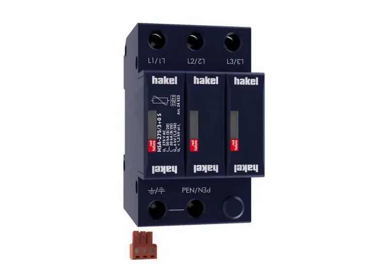 Svodič rázového přepětí HSA-275/3+0 S SPD typ 2+3 HAKEL 24523 Vrácení Zdarma