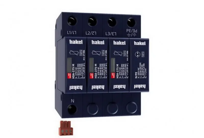 Svodič rázového přepětí HSA-275/3+1 M S SPD typ 2+3 HAKEL 27094 Dokud Zásoby Vydrží