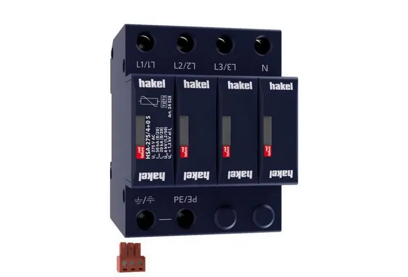Objednat Nyní Svodič rázového přepětí HSA-275/4+0 S SPD typ 2+3 HAKEL 24525