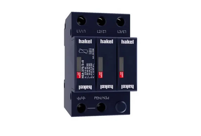 Svodič rázového přepětí HSA-275/3+0 SPD typ 2+3 HAKEL 24530 Cenový Hit