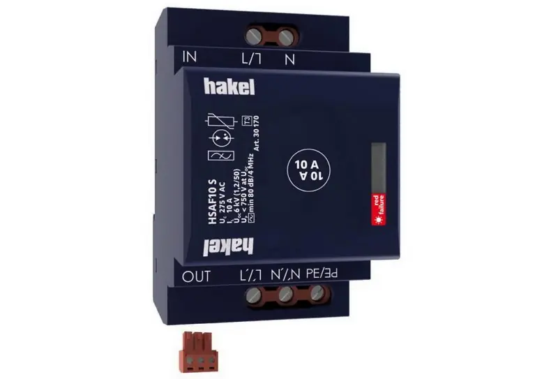 Dvoustupňový svodič přepětí HSAF10 S SPD typ 3 s VF filtrem HAKEL 30170 Ihned K Objednání