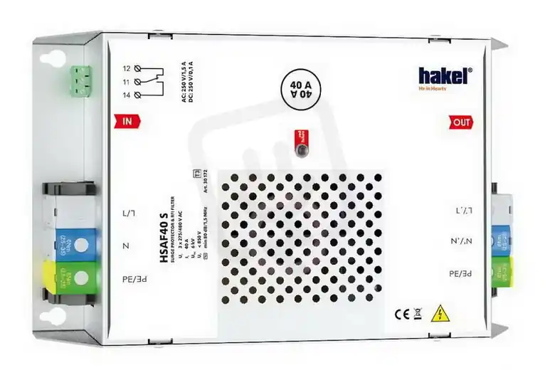 Horká Nabídka Dvoustupňový svodič přepětí HSAF40 S SPD typ 3 s VF filtrem HAKEL 30172
