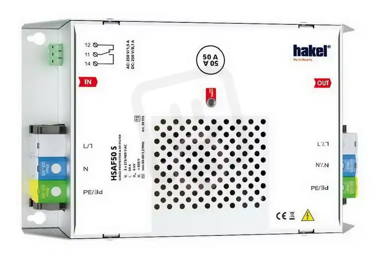 Dvoustupňový svodič přepětí HSAF50 S SPD typ 3 s VF filtrem HAKEL 30173 Top Prodej