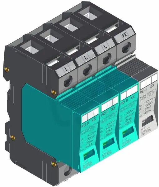 Přepěťová ochrana PO II 3+1 280V/40kA, modulární, vyměnitelná, C+D Jen Po Omezenou Doba