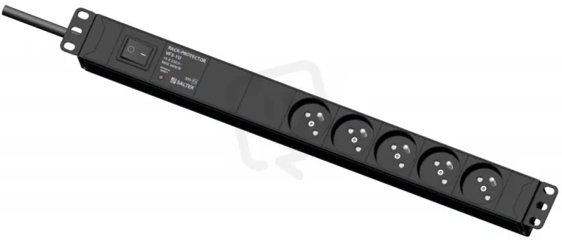 Jen Po Omezenou Doba RACK-PROTECTOR-VF5-1U vícenásobné zásuvky s PO do 19‘/5zás 1U A05875