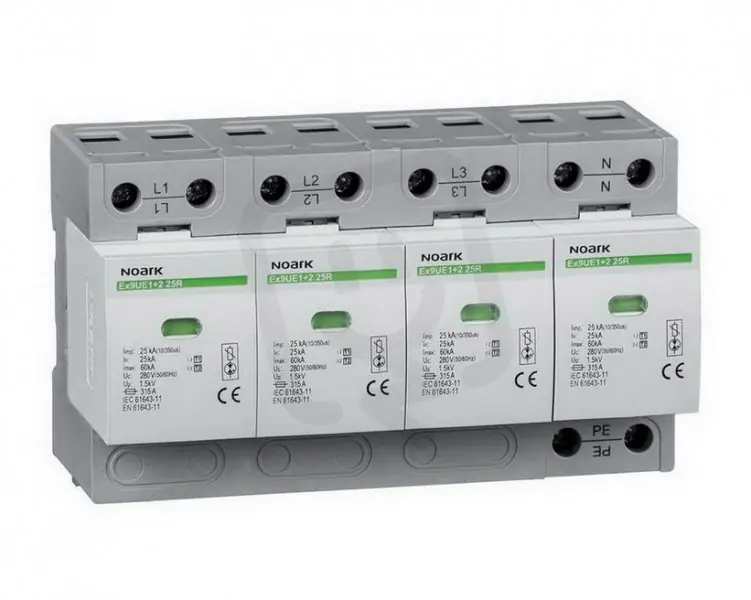 Svodič přepětí NOARK 105507 EX9UE 1+2 (B+C), 25 kA, 280 VAC, 4pól Omezená Nabídka