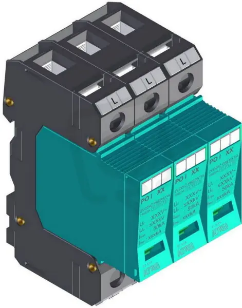 Přepěťová ochrana PO I 3 LCF 75kA 280V/25kA, modulární, vyměnitelná, B+C+D Časově Omezené