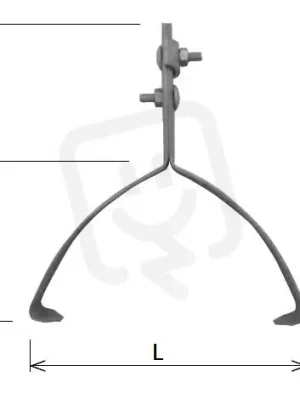 Podpěra vedení na krov PV 15 Uni ‘A‘ 220x110/100 30x1,5mm Kovoblesk 20138 Vysoce Kvalitní