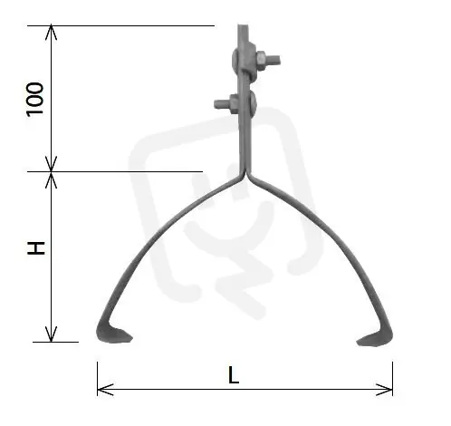 Podpěra vedení na krov PV 15 Uni ‘A‘ 220x110/100 30x1,5mm Kovoblesk 20138 Vysoce Kvalitní