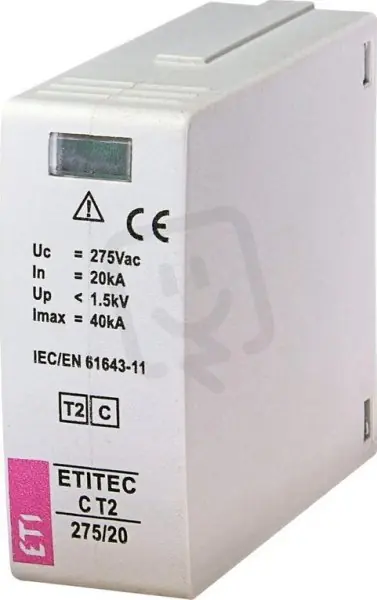 Oblíbený Modul svodiče přepětí MODUL ETITEC C T2 275/20,20kA, 40kA, 275V AC ETI 002440414