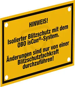 OBO isCon HWS Výstražný štítek pro vedení isCon 150x100mm žlutá Polystyrol PS Nejprodávanější
