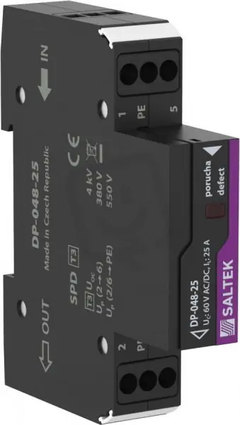 DP-048-25 přepěťová ochrana napájení do 48 V DC SALTEK A06098 Odeslání Ihned