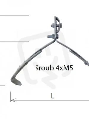 Podpěra vedení na krov PV 15 Stavitelná V100-150 (30x2 mm) Kovoblesk 20459 Super Cena
