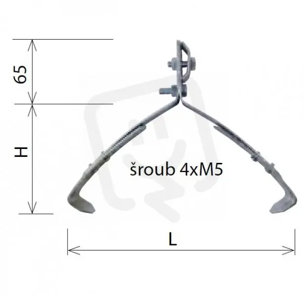 Podpěra vedení na krov PV 15 Stavitelná V100-150 (30x2 mm) Kovoblesk 20459 Super Cena