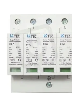 Přímo Od Výrobce Svodič přepětí PPO12,5 třída T1+T2 4P 12,5kA (B+C) LC TEC 108066