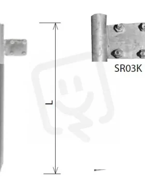 Zemnící tyč ‘T‘ profil se svorkou SR03K ZTT 2 + SR 03 K Kovoblesk 21173 Levný