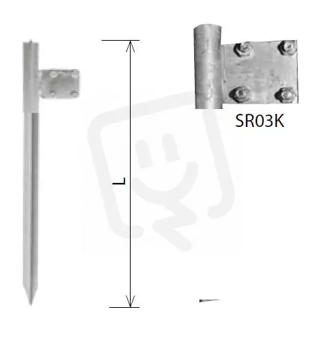 Zemnící tyč ‘T‘ profil se svorkou SR03K ZTT 2 + SR 03 K Kovoblesk 21173 Levný