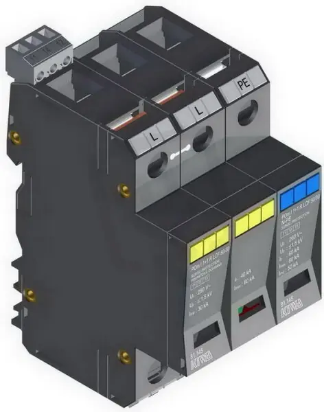 Přepěťová ochrana POm I 1+1 R LCF 50/30kA, modulární, monoblok, B+C+D Nejlepší Volba