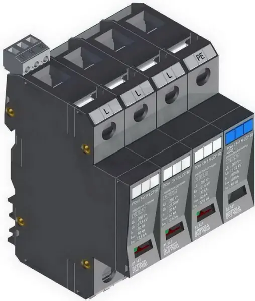 Přepěťová ochrana POm I 3+1 R LCF 50kA 280V/12,5kA, modulární, monoblok, B+C+D Akční Nabídka