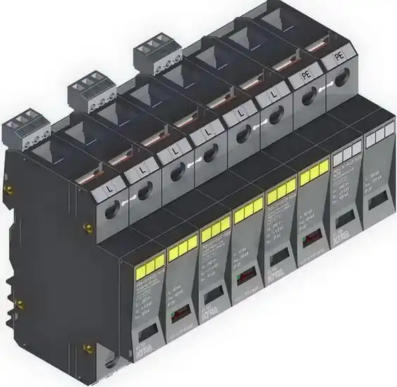 Akční Nabídka Přepěťová ochrana POm I 3+1 R LCF 100/30kA 280V/30kA, modulární, monoblok, B+C+D