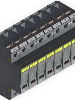 Vysoce Kvalitní Přepěťová ochrana POm I 4 LCF 120kA 280V/30kA, modulární, monoblok, B+C+D