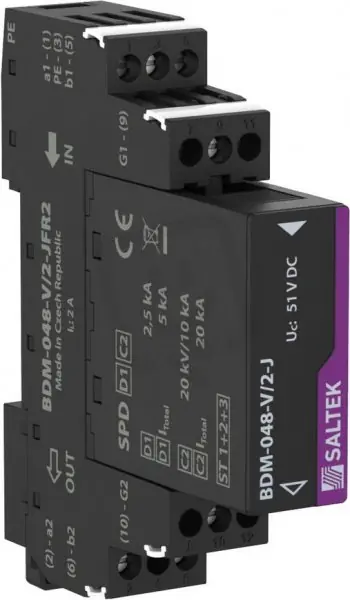 BDM-048-V/2-JFR2 svodič bleskových proudů 48 V DC max. 2 A SALTEK A06430 Sezónní Sleva