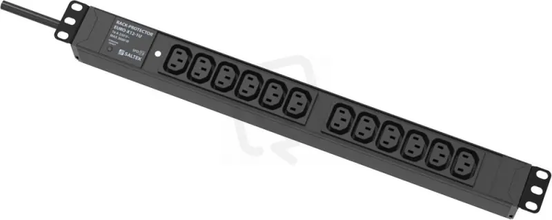 RACK-PROTECTOR-EURO-X12-1U zásuvky s přepěťovou ochranou do 19‘/12 zás A05961 Akce